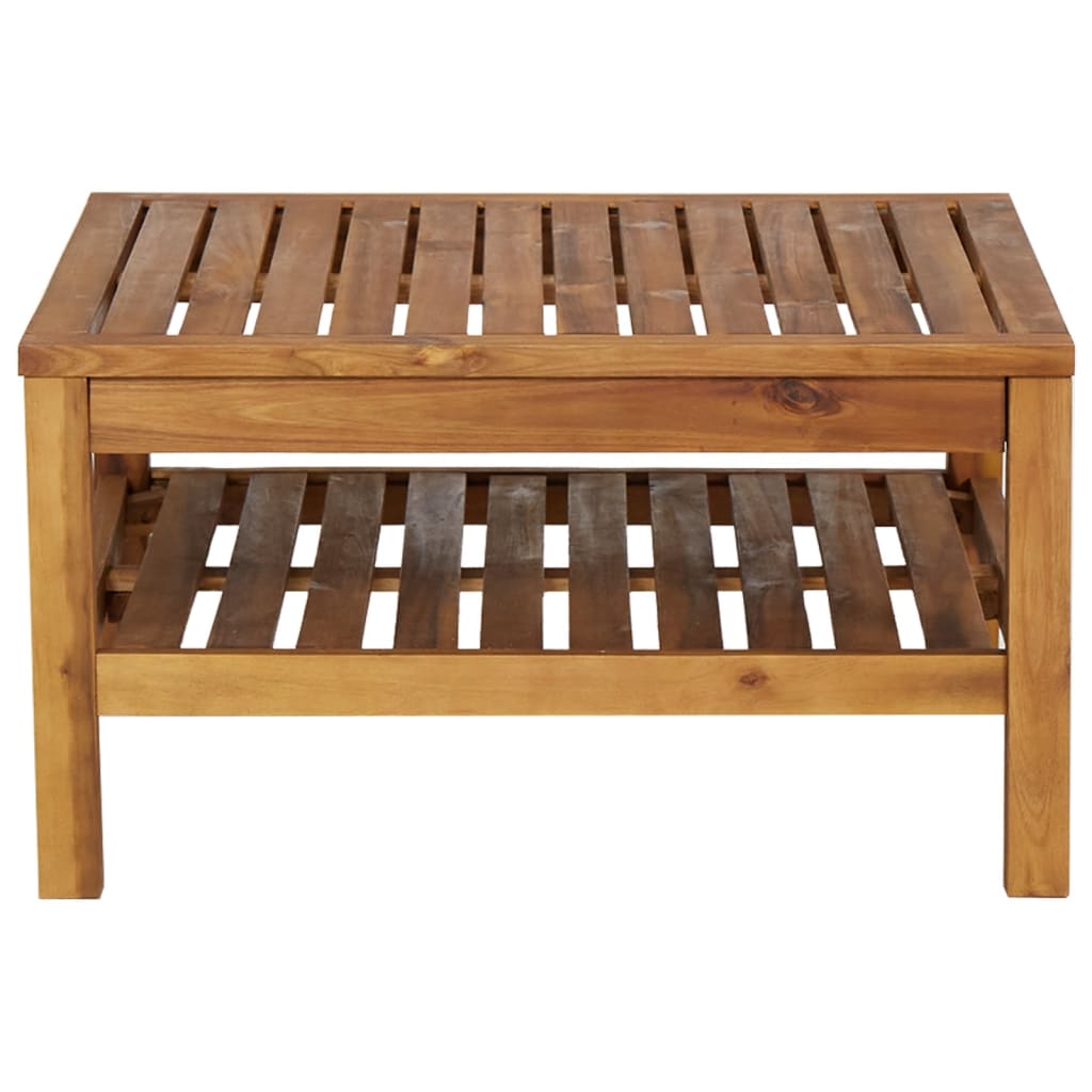 Set Divani Giardino 3 Pz Cuscini Bianco Crema In Legno D'acacia - Image 5
