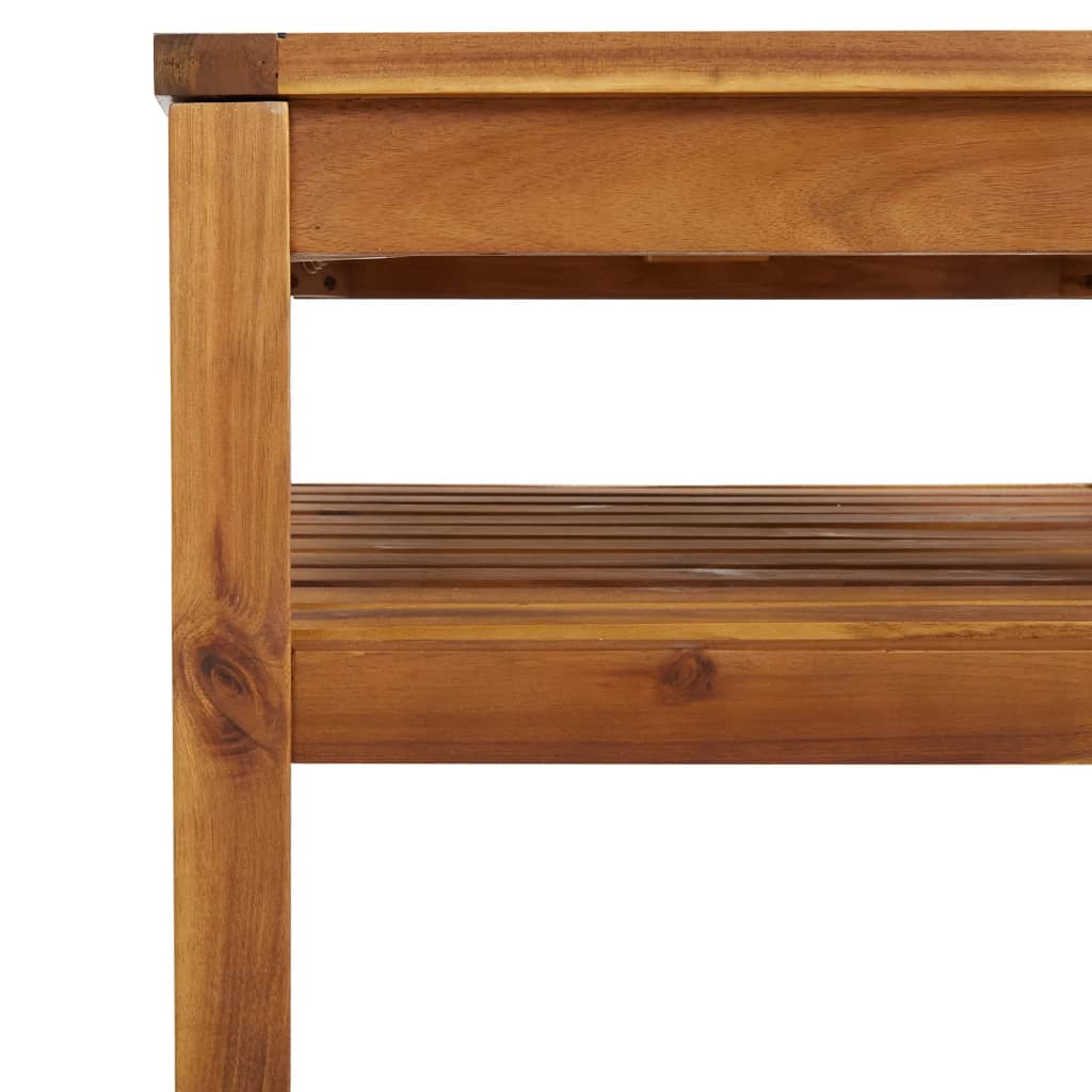 Set Divani Giardino 3 Pz Cuscini Bianco Crema In Legno D'acacia - Image 6