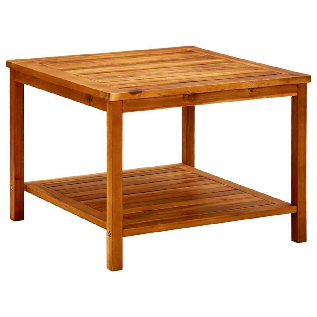 Tavolino Da Salotto 60x60x45 Cm In Legno Massello Di Acacia