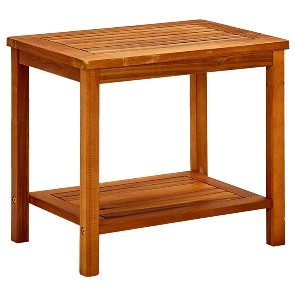 Tavolino Da Salotto 50x35x45 Cm In Legno Massello Di Acacia