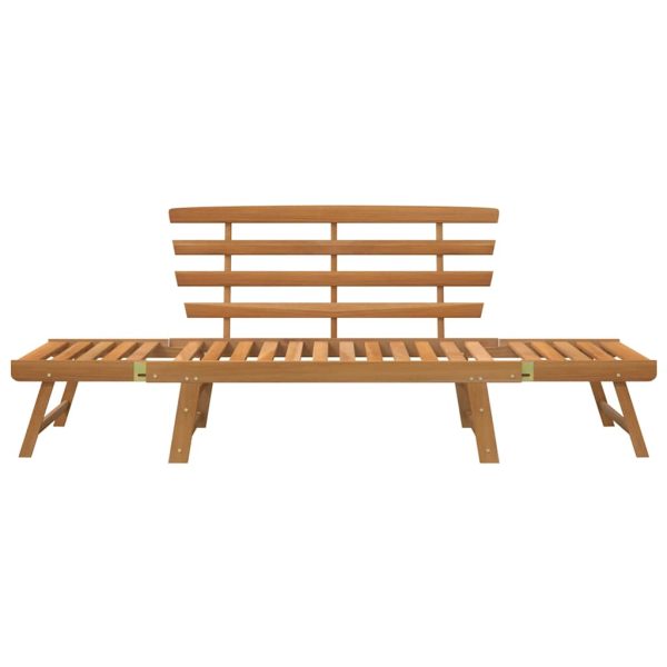 Panca Da Giardino 2-IN-1 190 Cm In Legno Massello Di Acacia - Image 4