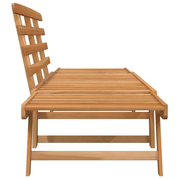 Panca Da Giardino 2-IN-1 190 Cm In Legno Massello Di Acacia - Image 5