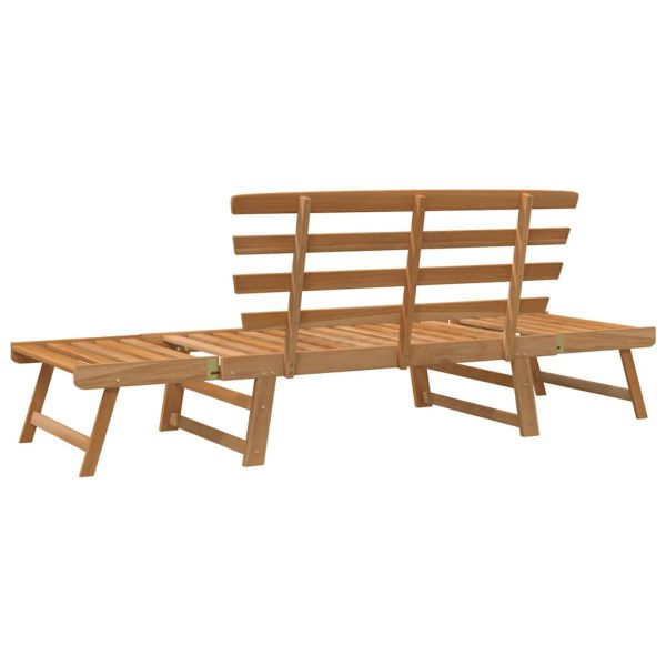 Panca Da Giardino 2-IN-1 190 Cm In Legno Massello Di Acacia - Image 6