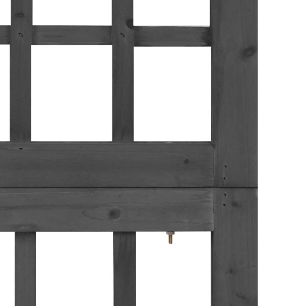 Divisorio A 3 Pannelli In Legno Di Abete Nero 121x180 cm - Image 5