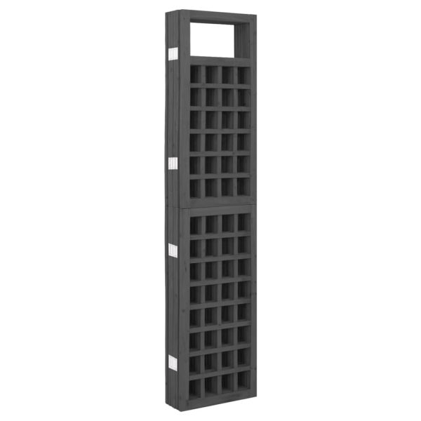 Divisorio A 6 Pannelli In Legno Di Abete Nero 242,5x180 cm - Image 4