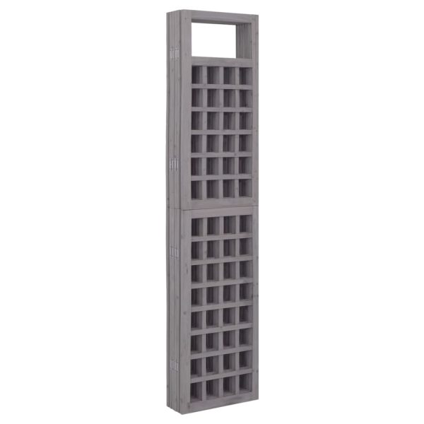 Divisorio A 6 Pannelli In Legno Di Abete Grigio 242,5x180 cm - Image 4