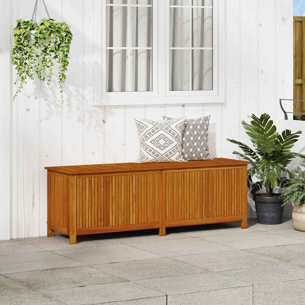 Contenitore Da Giardino 175x50x58cm In Legno Massello Di Acacia