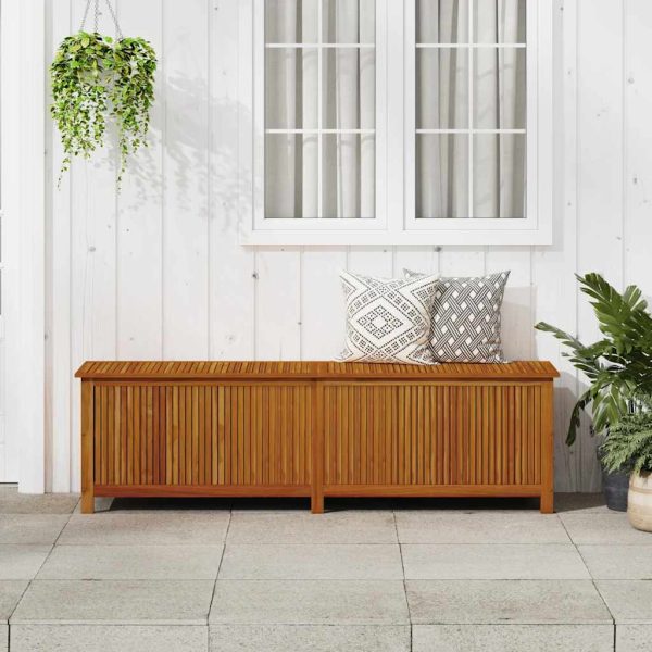 Contenitore Da Giardino 200x50x58cm In Legno Massello Di Acacia - Image 3