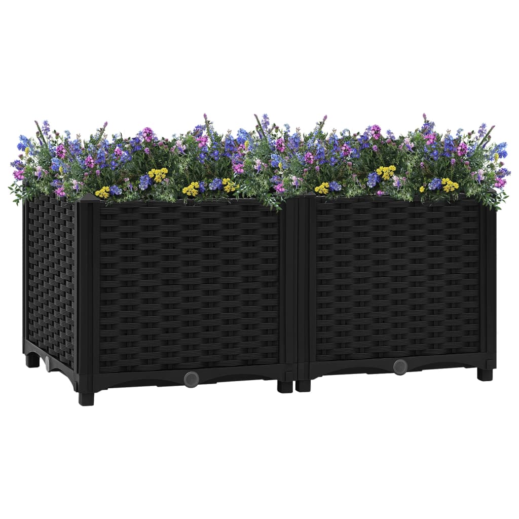Fioriera Rialzata 80x40x38 Cm In Polipropilene