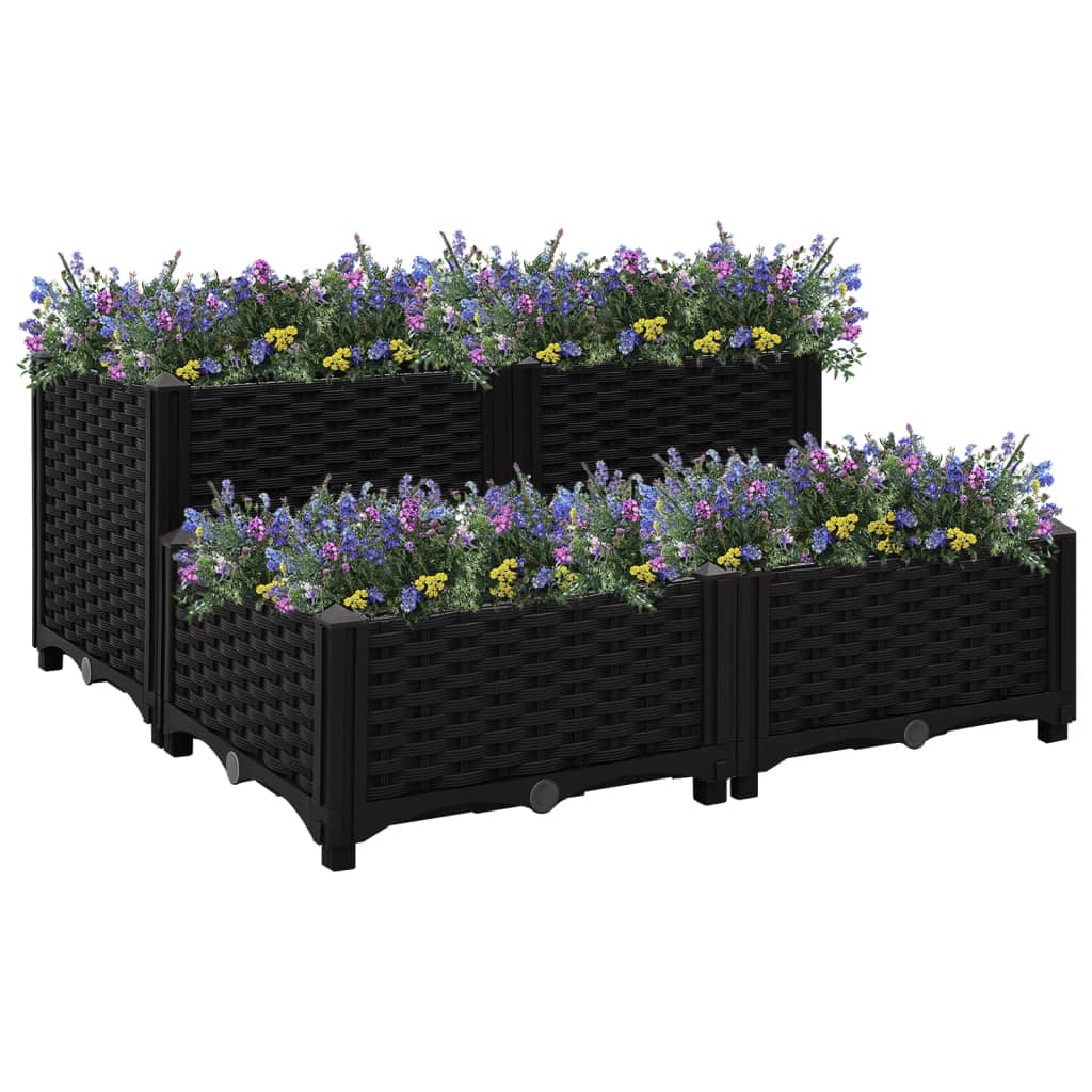 Fioriera Rialzata 80x80x38 Cm In Polipropilene