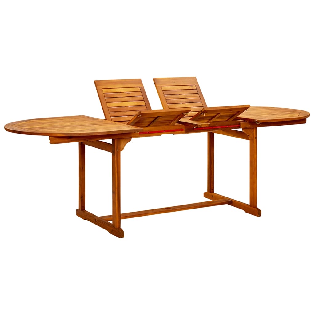 Tavolo Da Pranzo Per Esterni (160-240)x100x75cm Massello Acacia