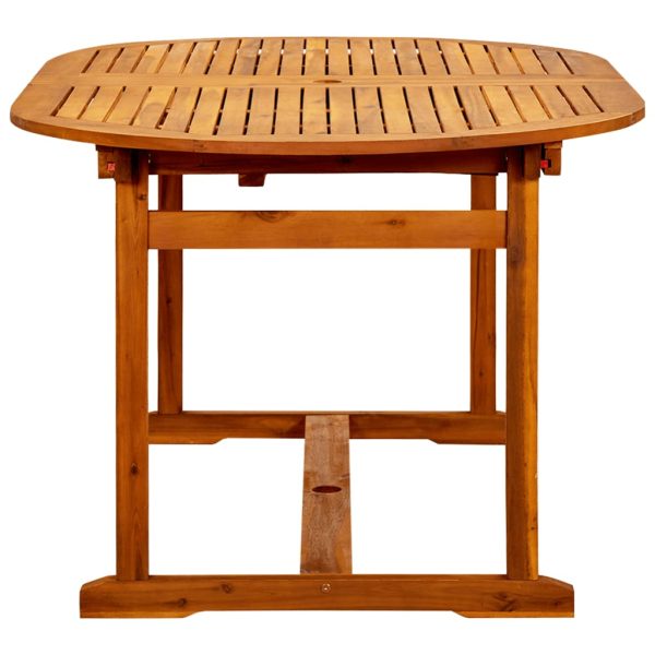 Tavolo Da Pranzo Per Esterni (160-240)x100x75cm Massello Acacia - Image 6