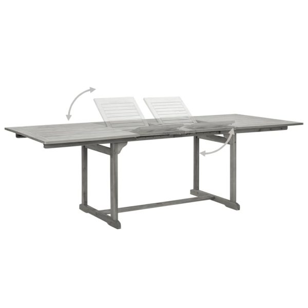 Tavolo Da Pranzo Per Esterni (160-240)x100x75cm Massello Acacia - Image 4