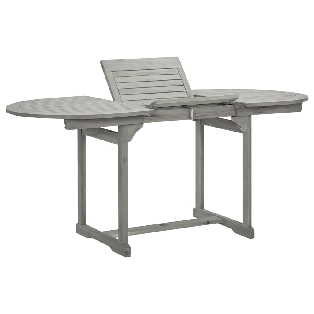 Tavolo Da Pranzo Per Esterni (120-170)x80x75 Cm Massello Acacia