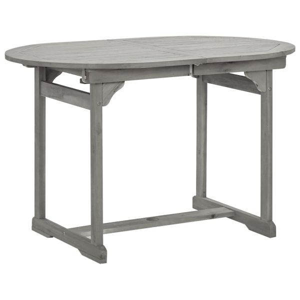 Tavolo Da Pranzo Per Esterni (120-170)x80x75 Cm Massello Acacia - Image 3