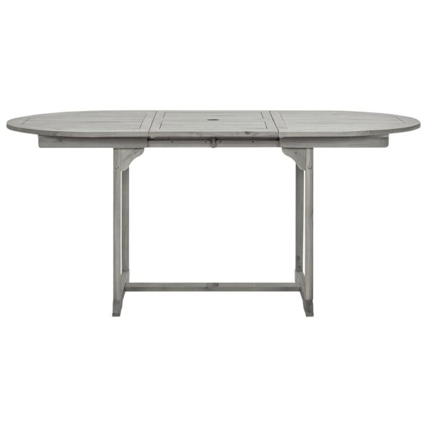 Tavolo Da Pranzo Per Esterni (120-170)x80x75 Cm Massello Acacia - Image 5