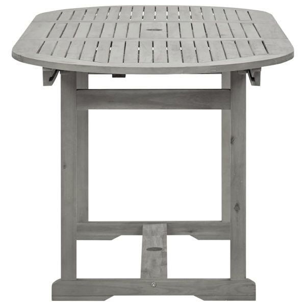Tavolo Da Pranzo Per Esterni (120-170)x80x75 Cm Massello Acacia - Image 6