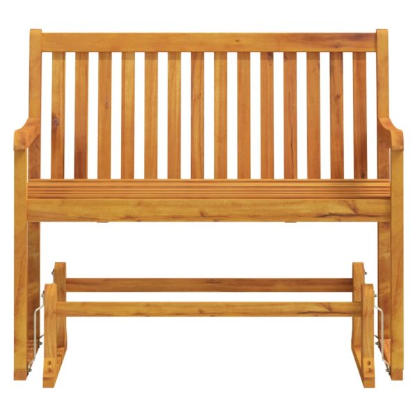 Panchina Da Giardino A Dondolo 110 Cm Legno Massello D'acacia - Image 3