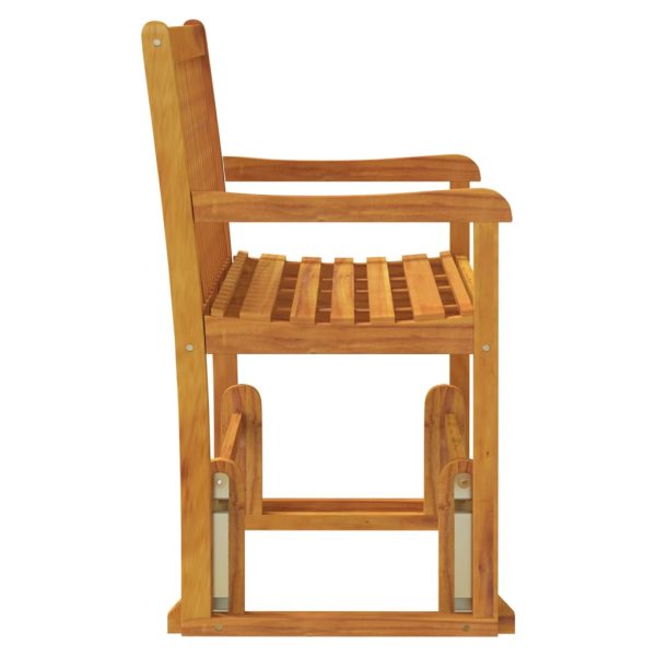 Panchina Da Giardino A Dondolo 110 Cm Legno Massello D'acacia - Image 4