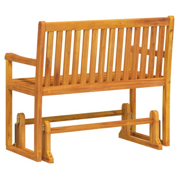 Panchina Da Giardino A Dondolo 110 Cm Legno Massello D'acacia - Image 5