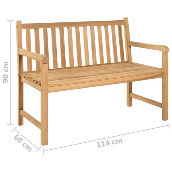 Panchina Da Giardino 114 Cm In Legno Massello Di Teak - Image 6