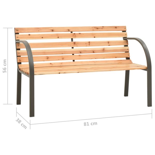 Panca Da Giardino Doppia 81 Cm In Legno Di Abete Cinese - Image 6