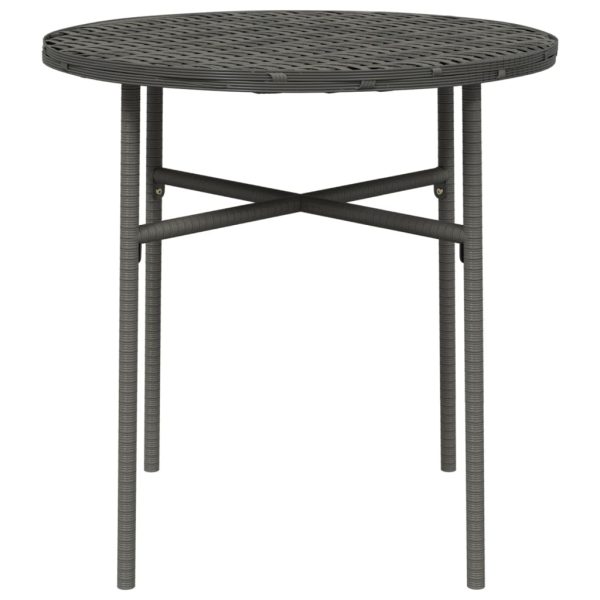 Tavolino Da Tè Grigio 45 Cm In Polyrattan - Image 3