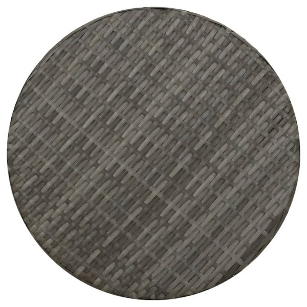 Tavolino Da Tè Grigio 45 Cm In Polyrattan - Image 5