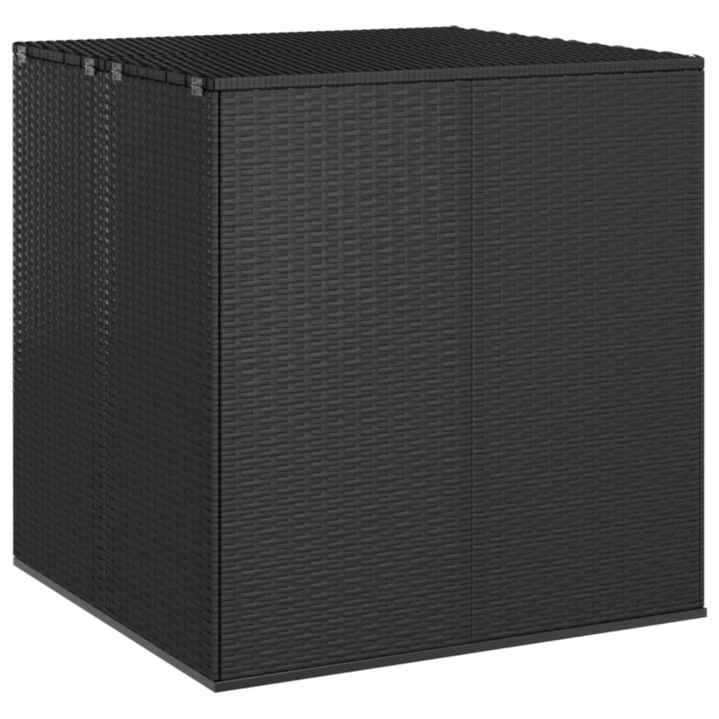 Contenitore Da Giardino In Rattan Pe 100x97,5x104 Cm Nero