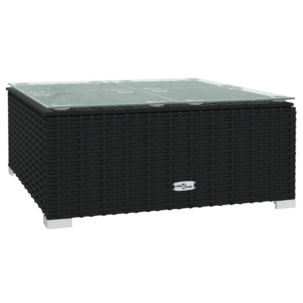 Set Divani Da Giardino 3 Pz Con Cuscini Nero In Polyrattan - Image 5