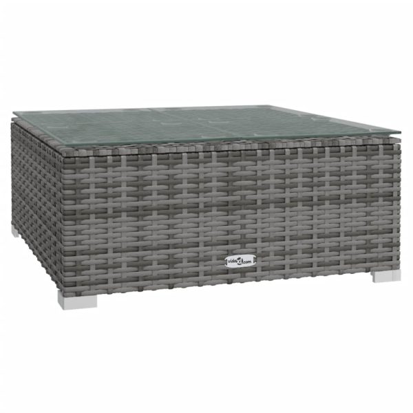 Set Divani Da Giardino 3 Pz Con Cuscini In Polyrattan Grigio - Image 5