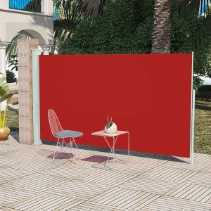 Tenda Laterale Retrattile Per Patio 160x300 Cm Rossa