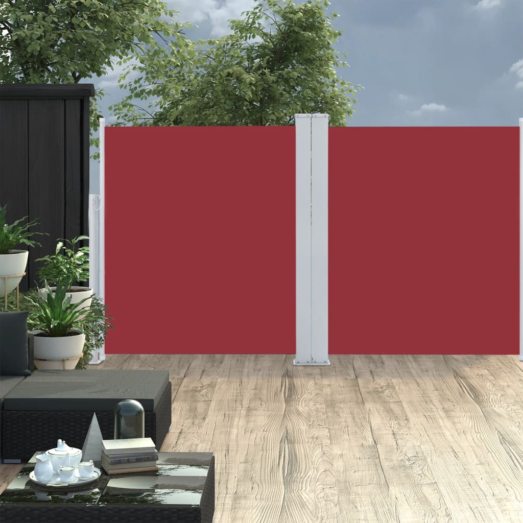 Tenda Da Sole Laterale Retrattile Rossa 160x600 cm
