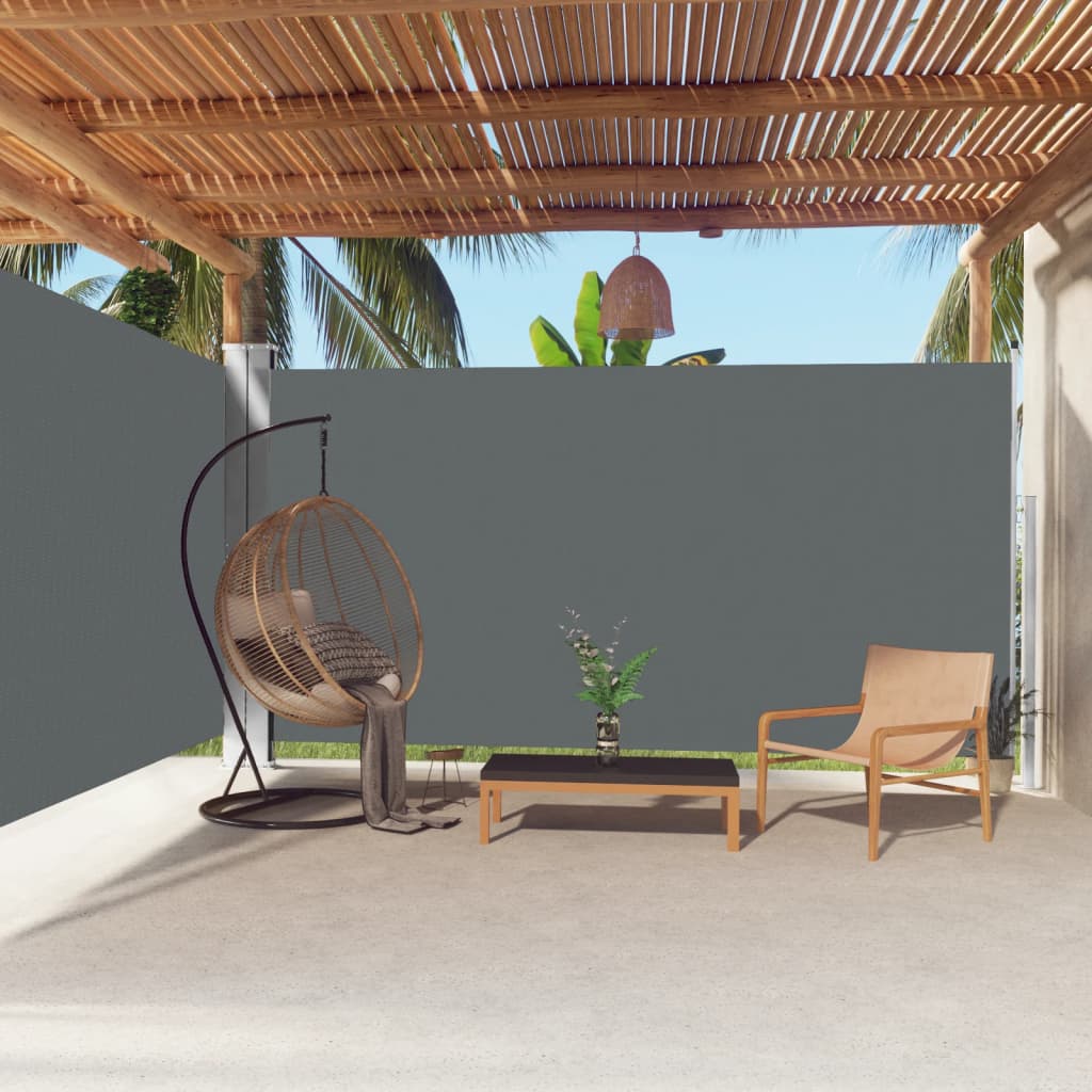Tenda Da Sole Laterale Retrattile Antracite 200x600 cm
