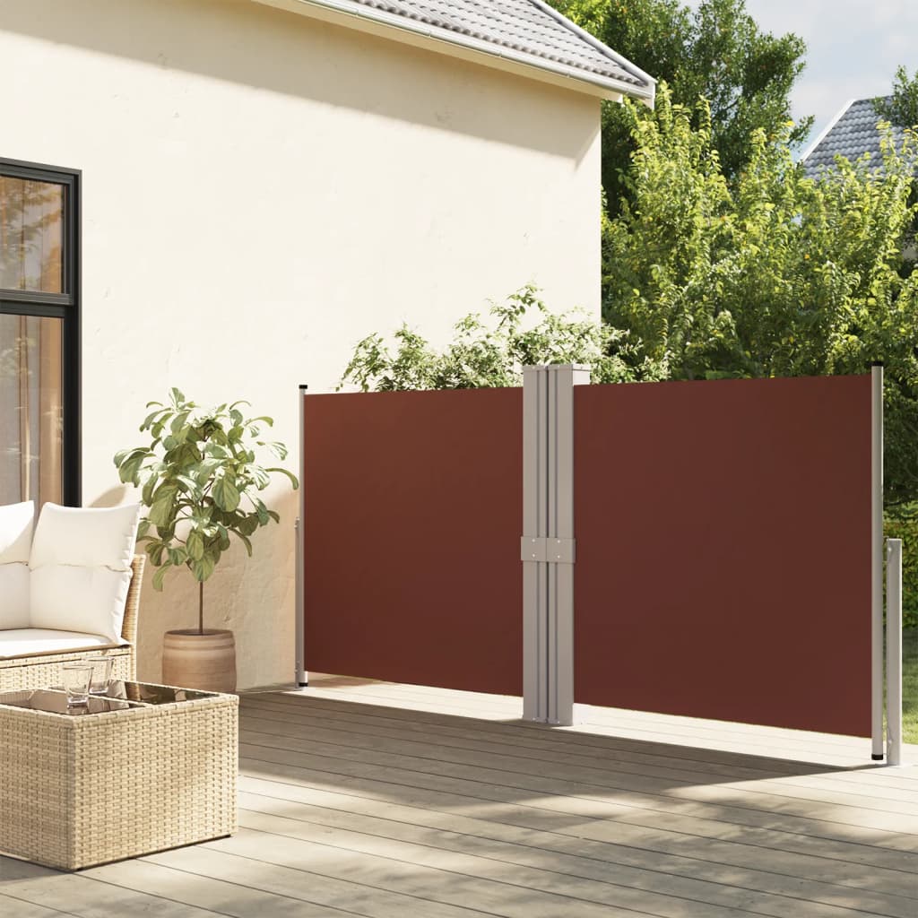 Tenda Laterale Retrattile Marrone 140x1200 cm