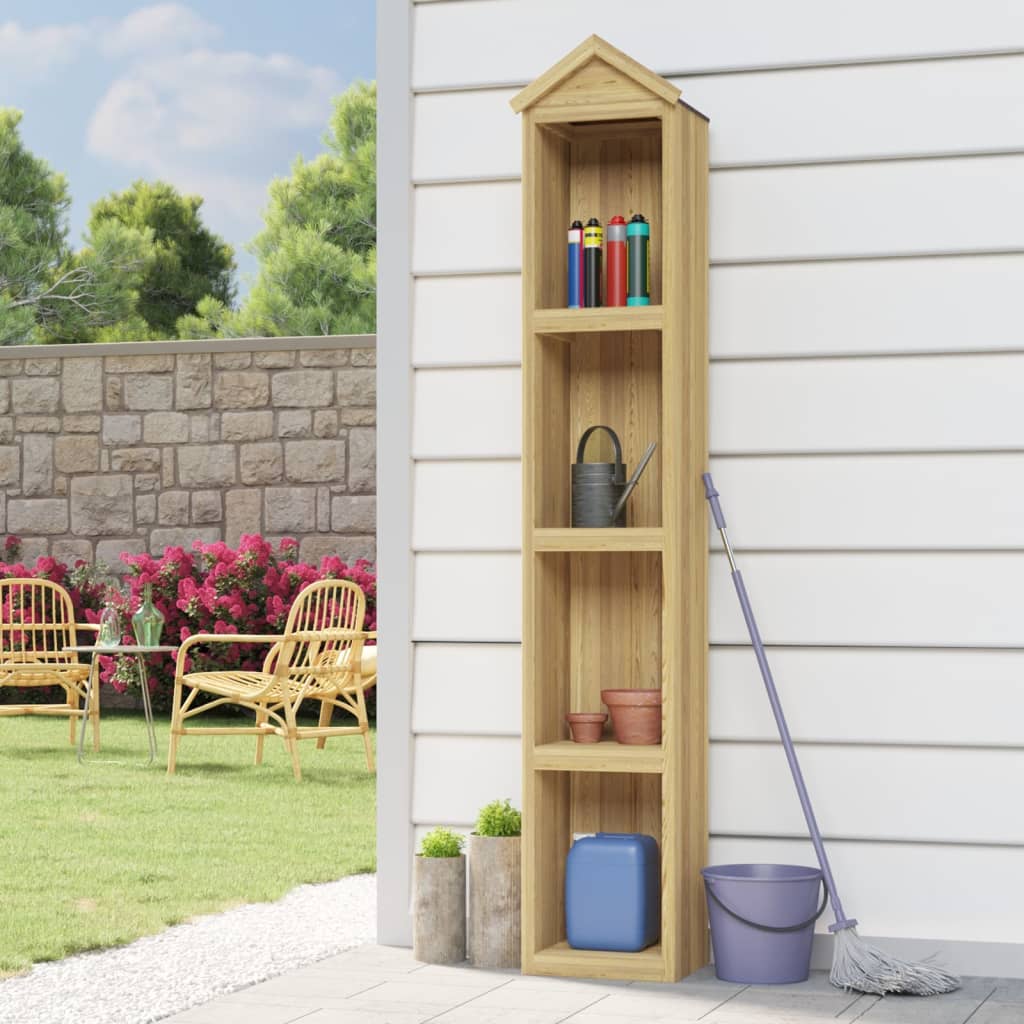 Capanno Per Attrezzi Da Giardino 40x33x222cm In Pino Impregnato