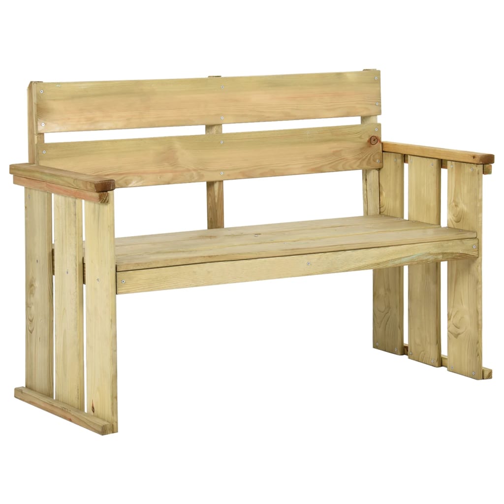 Panca Da Giardino 121 Cm In Legno Di Pino Impregnato
