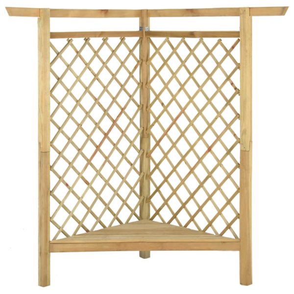 Pergola Angolare Con Panca 166x81x174 Cm Legno Pino Impregnato - Image 3