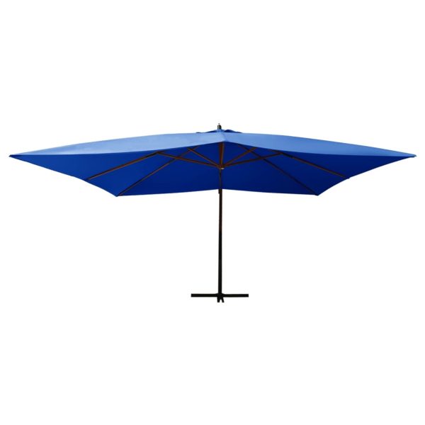 Ombrellone A Sbalzo Con Palo In Legno 400x300 Cm Antracite - Image 2