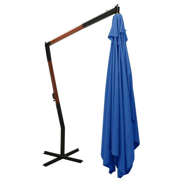 Ombrellone A Sbalzo Con Palo In Legno 400x300 Cm Antracite - Image 4