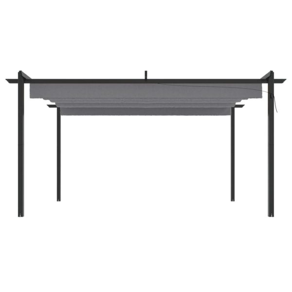 Pergola Da Giardino Con Tetto Retrattile 4x3 M Antracite - Image 3