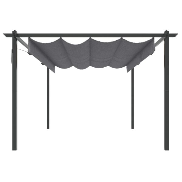 Pergola Da Giardino Con Tetto Retrattile 4x3 M Antracite - Image 4