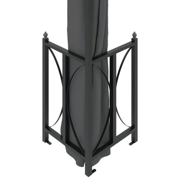 Gazebo Con Teli Laterali E Doppio Tetto 3x4 M Antracite - Image 5