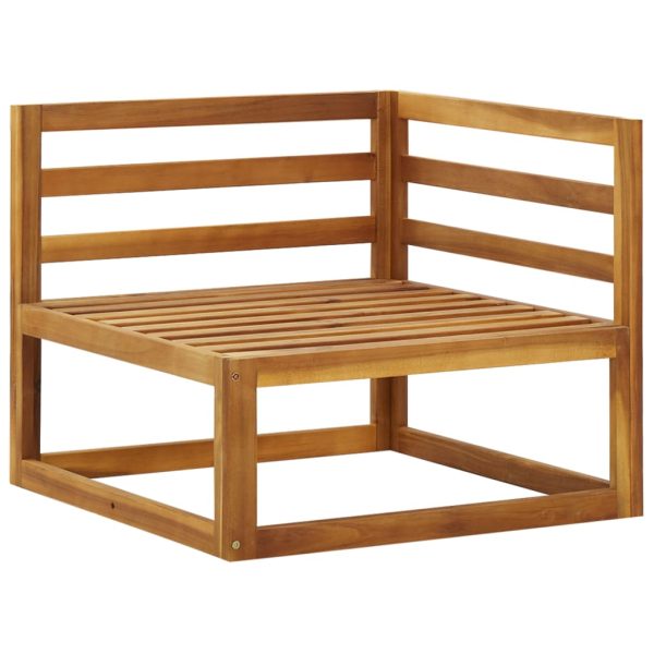 Divani Angolari Modulari 2pz Con Cuscini Legno Massello Acacia - Image 6