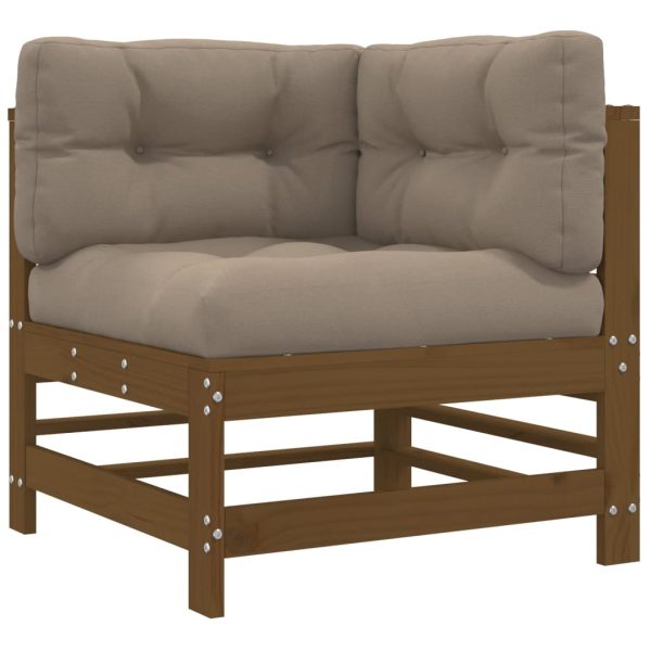 Set Divani Da Giardino 5 Pz Con Cuscini In Legno Massello Ambra - Image 4