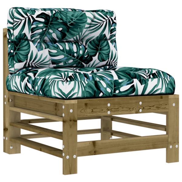 Set Divani Da Giardino 7pz Con Cuscini Legno Impregnato Di Pino - Image 4
