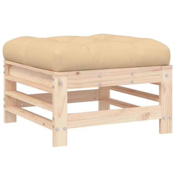 Set Divani Da Giardino 7 Pz Con Cuscini In Legno Massello - Image 6