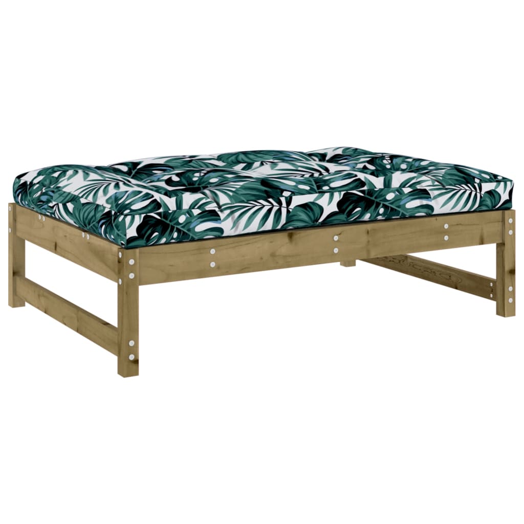 Set Divani Da Giardino 4pz Con Cuscini Legno Impregnato Di Pino - Image 5