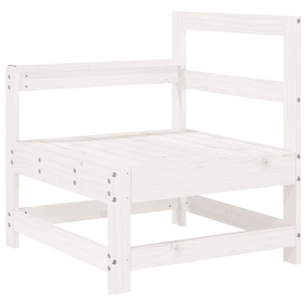 Set Salotto Da Giardino 8 Pz In Legno Massello Di Pino Bianco - Image 3