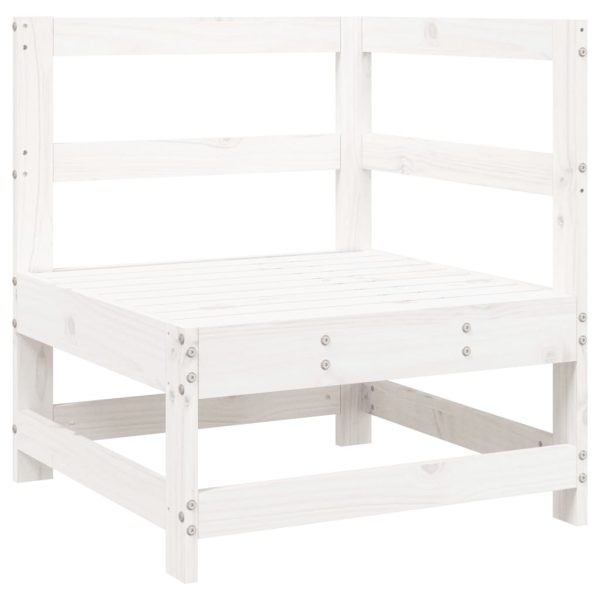 Set Salotto Da Giardino 6 Pz Bianco In Legno Massello Di Pino - Image 5
